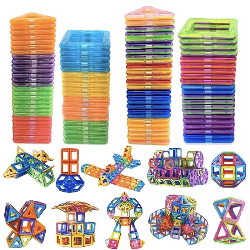 Jouets magnétiques de grande taille, blocs de Construction magnétiques, jouets de Construction pour enfants, jouets STEM, jouet éducatif d'apprentissage