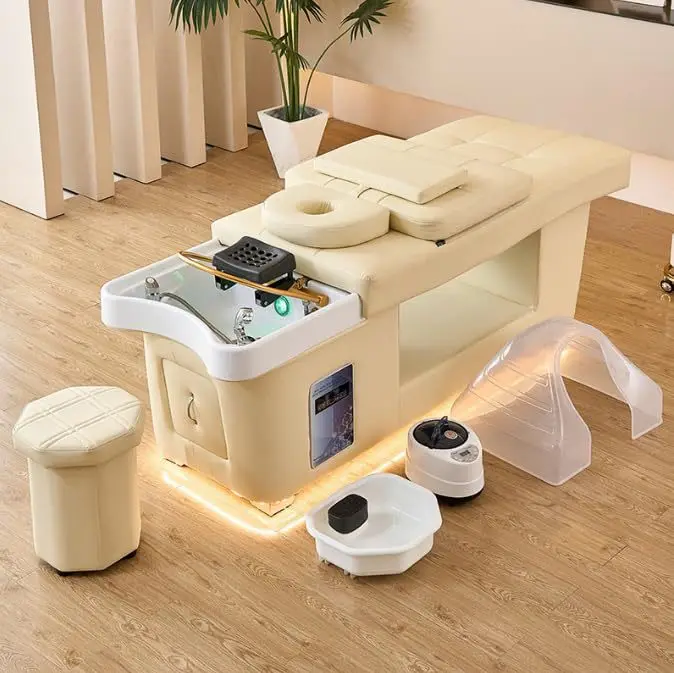 Cross-border shampoo bed, barbershop, special hair salon, moxibustion bed, massage, fumigation water, circulation