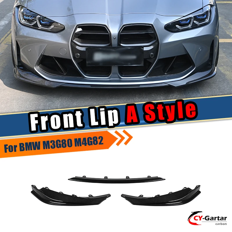 

For BMW G80M3 G81 G82M4 2021-IN A Style Front Bumper Splitter Lip Diffuser Spoiler Bumper Deflector Cover Guard Body Kits Custom