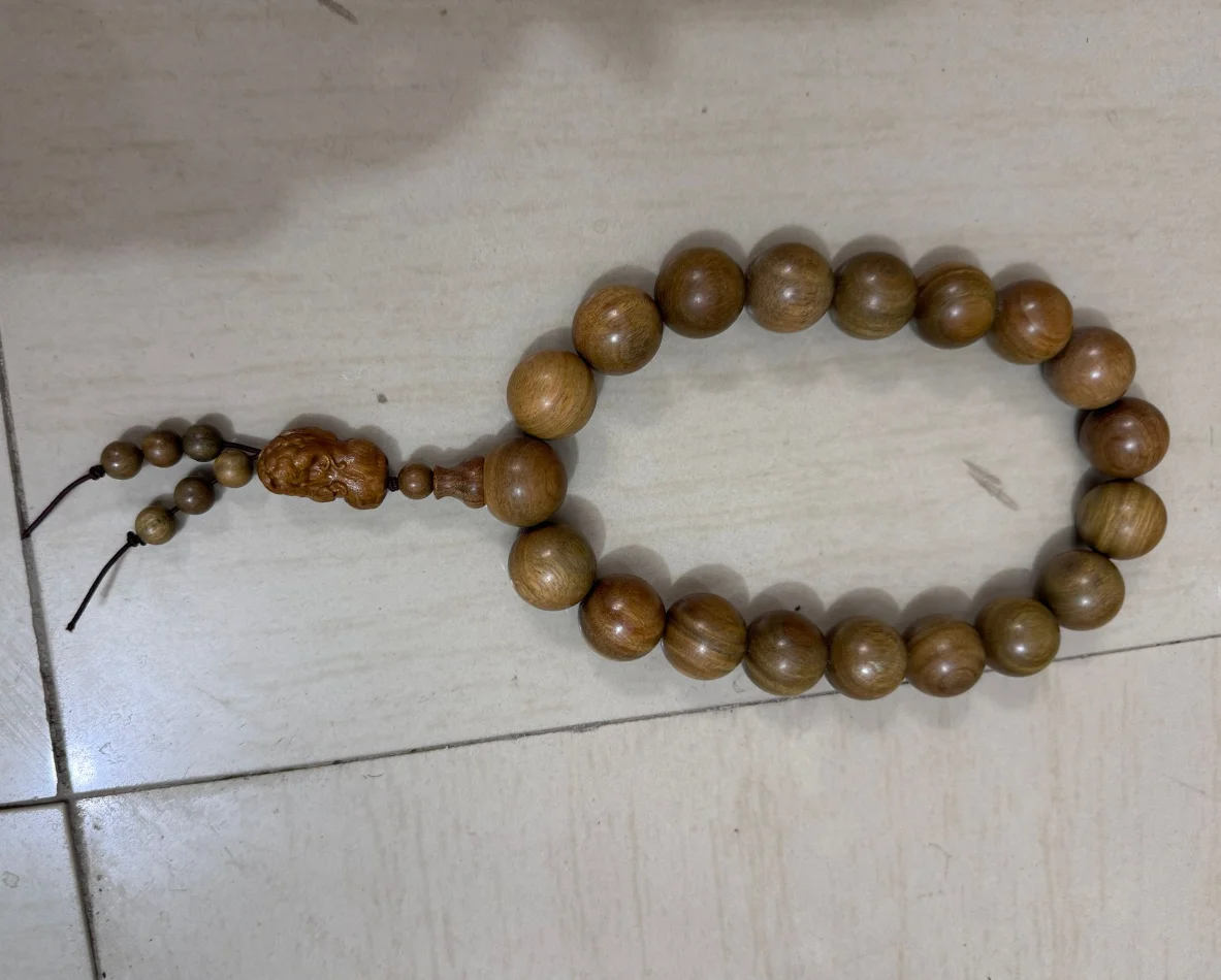 Genuine Goods Authentic Argentina Guajacwood 20mm Buddha Hand Held Rosary Handheld Beads Sandalwood Crafts Ornament