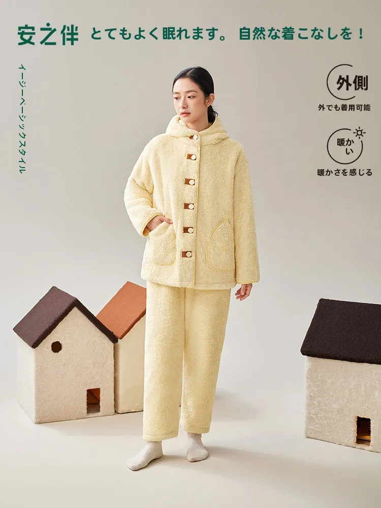 anzibyn-coral-fce-pyjamas-femmes-hiver-a-capuche-flanelle-maison-vetements-ensemble-decontracte-ample-sle-long-sve-bouton-c