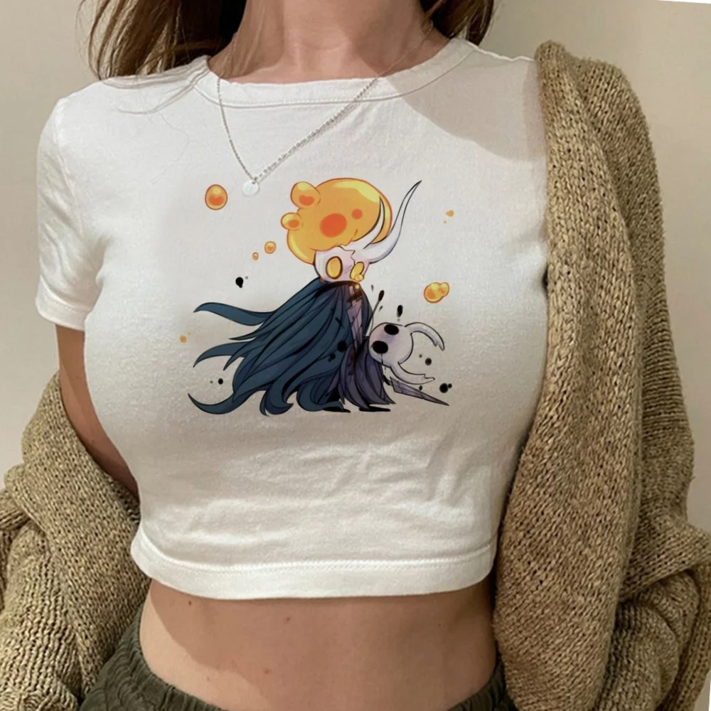 Hollow Knight cropped top teen gothic scene  summer top tees gyaru japanese party cutecore cheap