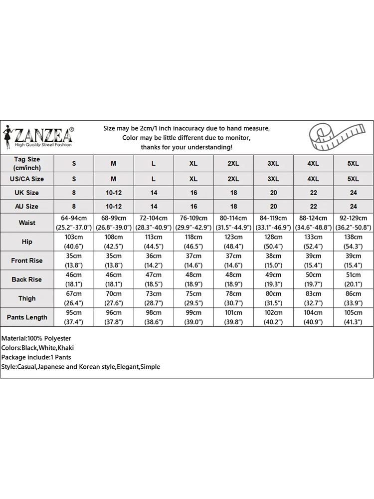 ZANZEA moda pantalones de cintura elástica pantalones largos de mujer 2025 otoño con volantes Casual sólido pantalones de pierna ancha ropa de calle pantalones de trabajo