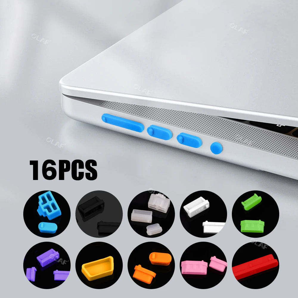 16 pçs silicone anti poeira plug universal portátil notebook usb à prova de poeira rolha poeira plug interface do computador usb capa à prova dwaterproof água