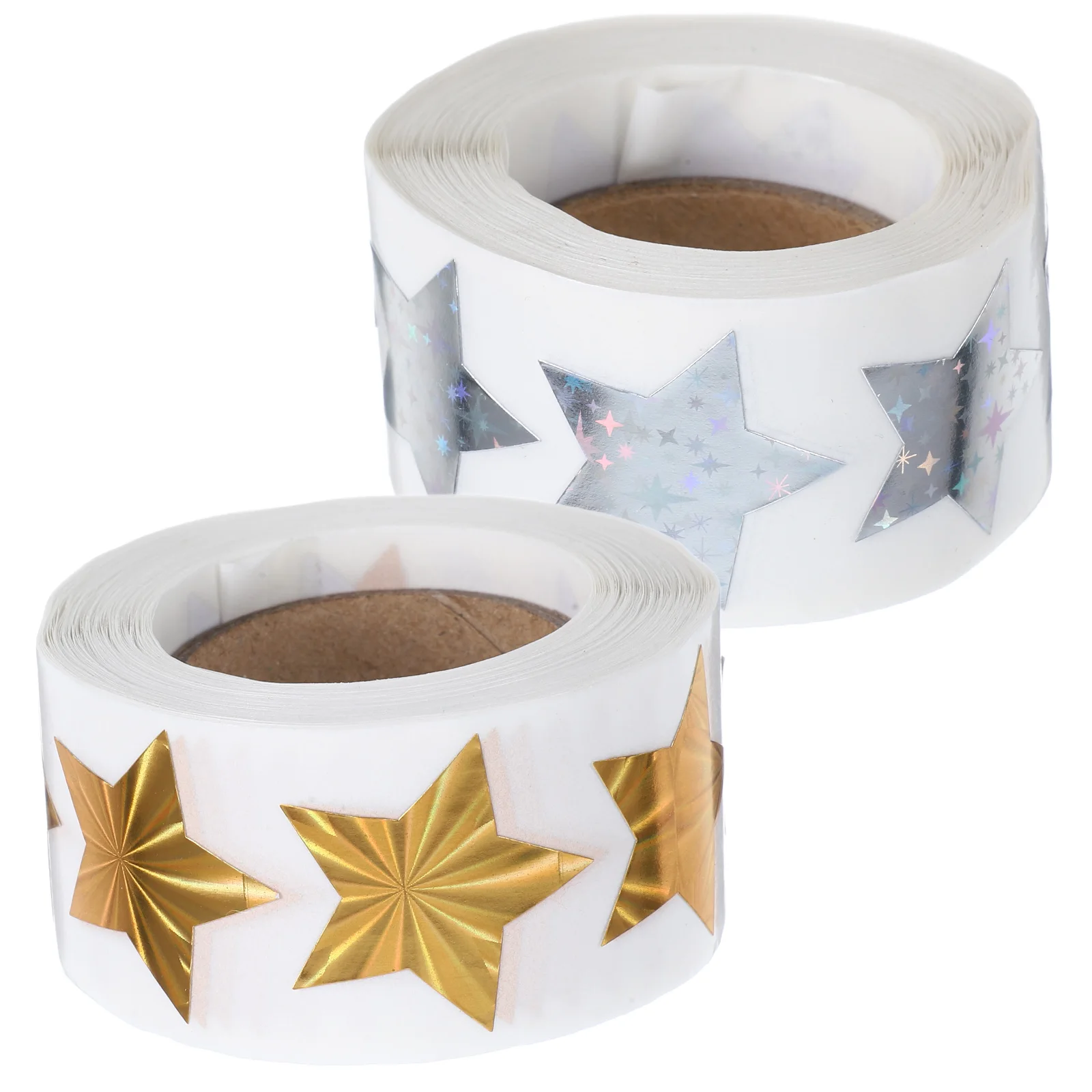 

Star Stickers Five pointed Waterproof Wax Coated Paper Self adhesive Decals Packaging Gifts Kindergarten Shiny