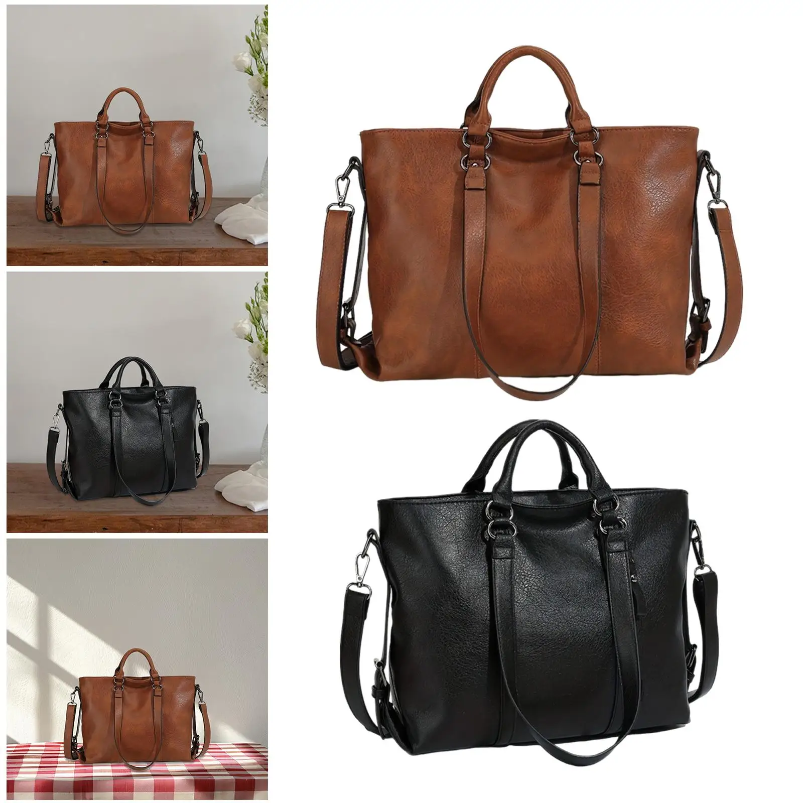 

Женская рабочая сумка-тоут с сумочкой из искусственной кожи, сумка на плечо для свадебной работы, поездок на работу