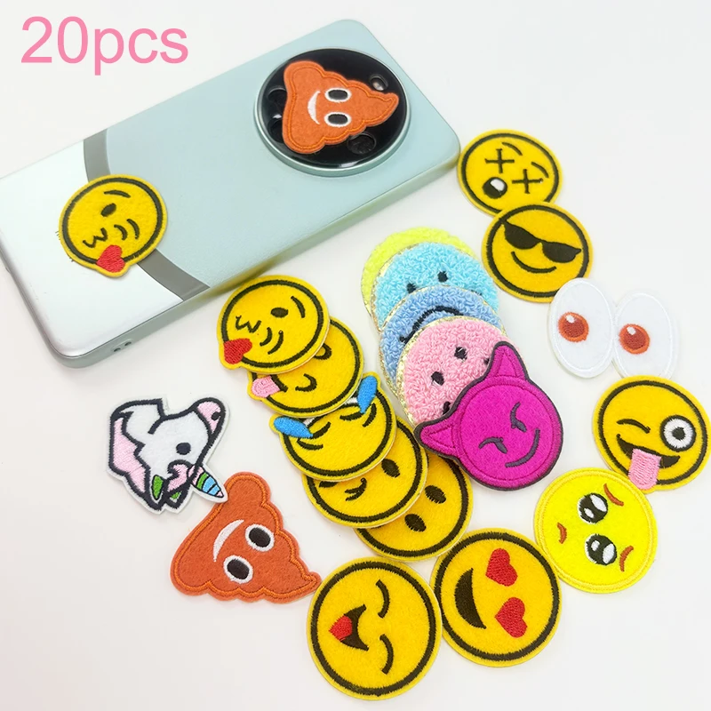 4.5cm cartoon self-adhesive embroidery patch 20pcs clothing feature decorative patch holes repair back-to-school season giveawas