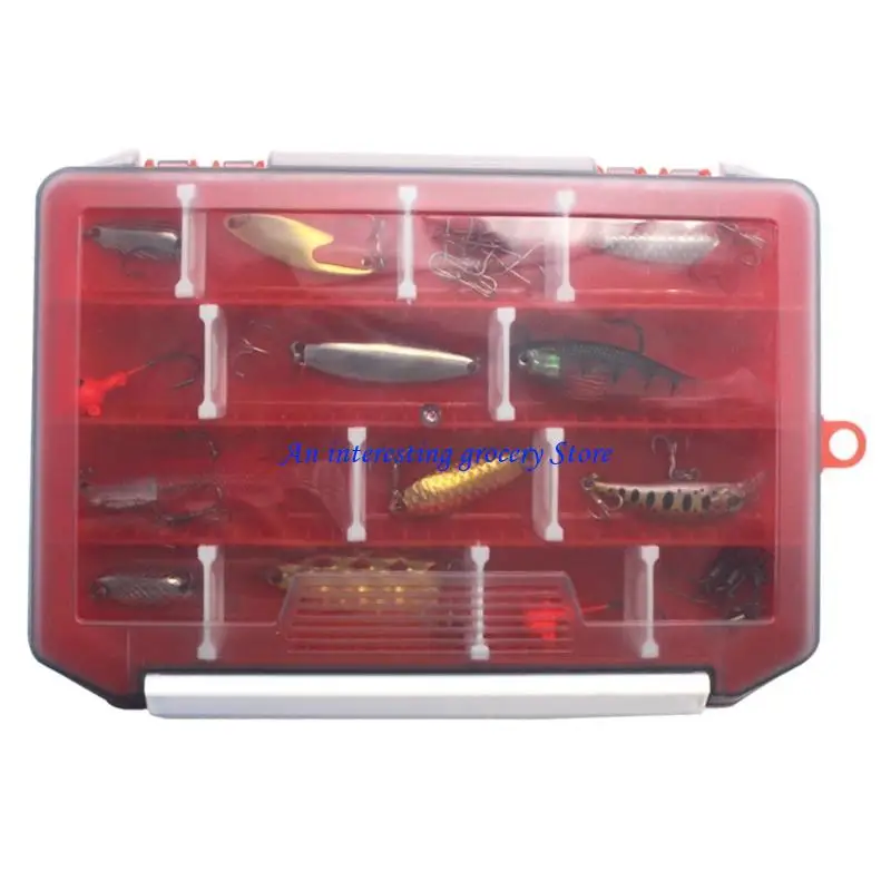 652D Tackle Boxes with Removable Dividers Fishing Lures Hooks Accessories Plastic Fishing Tackle Box Storage Tray