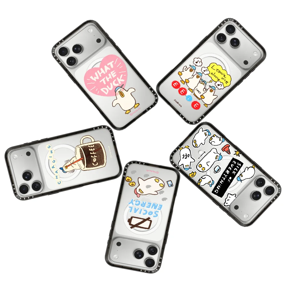 Funda Magnética Antigolpes CASETiFY SSEBONG Duck Lying Flat Daily Series para iPhone 13 14 15 16 17 Pro Max Air Plus