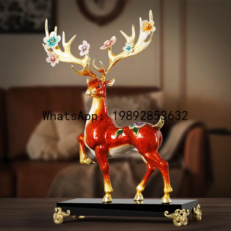 HYS Entrance Hall Peaceful Deer Ornament, Living Room TV Cabinet New Home Decoration, Housewarming Gift Box