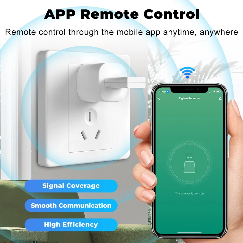 Tuya ZigBee 3.0 مكرر إشارة USB مكبر صوت أحادي موسع للحياة الذكية ZigBee2MQTT بوابة أتمتة الأجهزة المنزلية الذكية