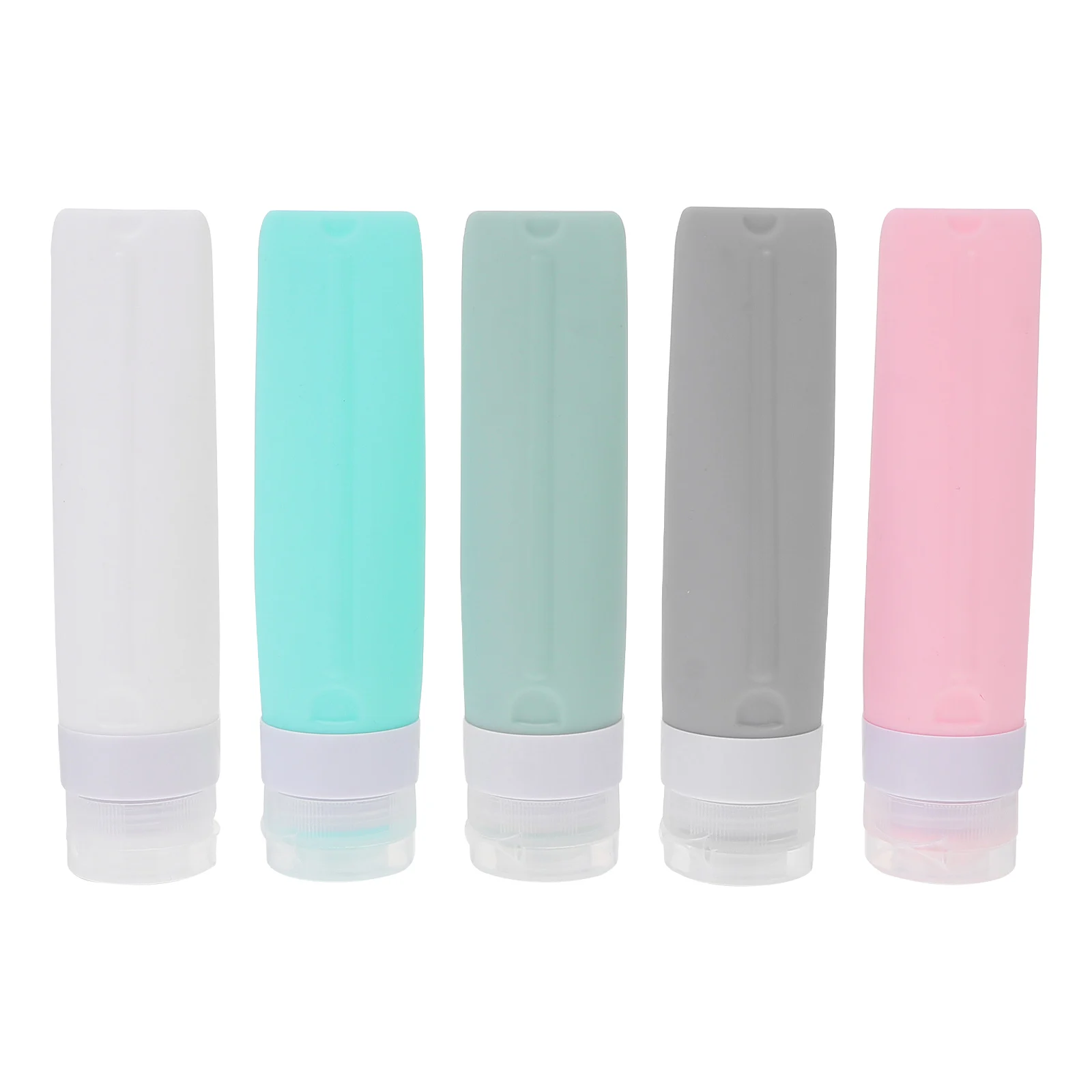 

5pcs Empty Cosmetics Tube Travel Lotion Bottle Silica Gel Portable Refillable Shampoo Container LeakProof Durable H