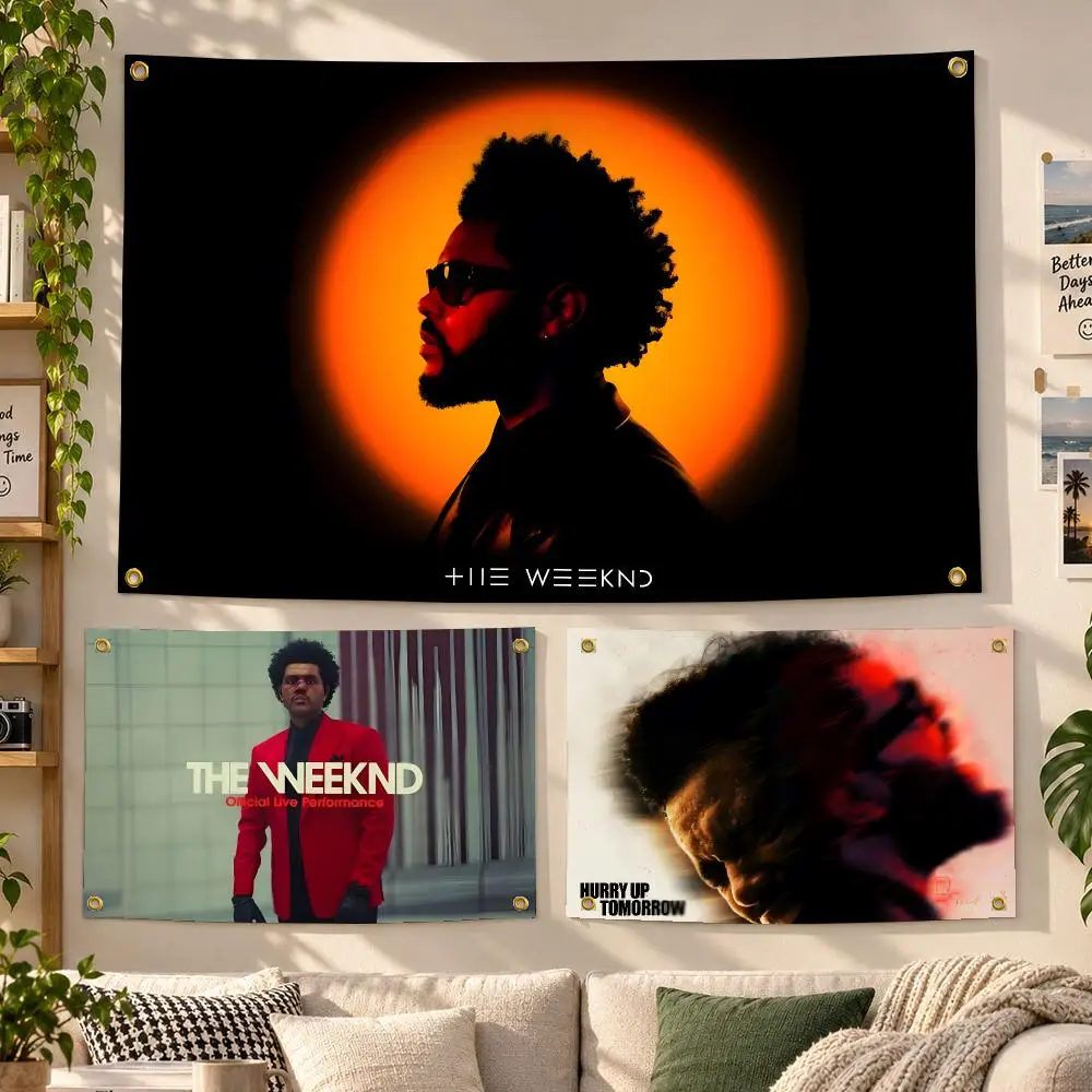 Singer The Weeknd R&B Flags Personalized Banner Flag Room Dorm Camping Picnic Garage Bar Outdoor Wall Decor