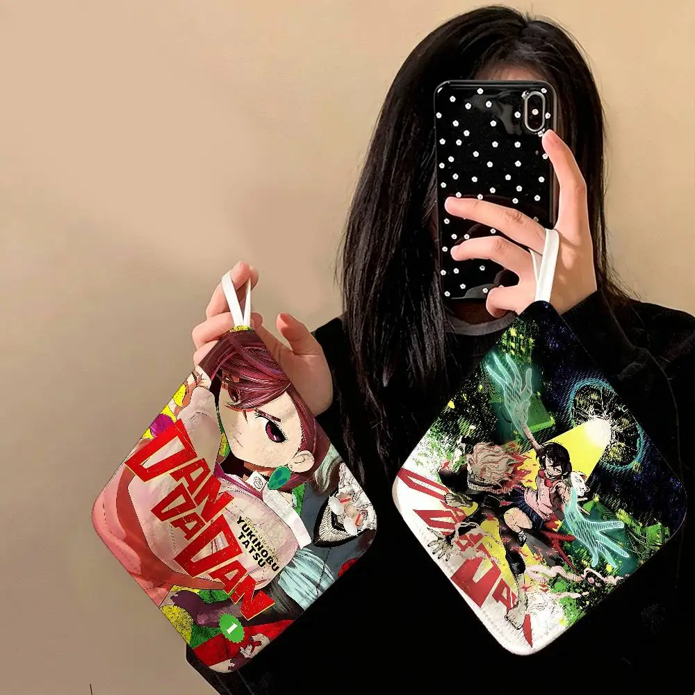 Classic Anime D-DandadanS Hanging Kitchen Towel, Polyester Cotton Fabric, Absorbent Hand Wiping Towel For Home Dormitory