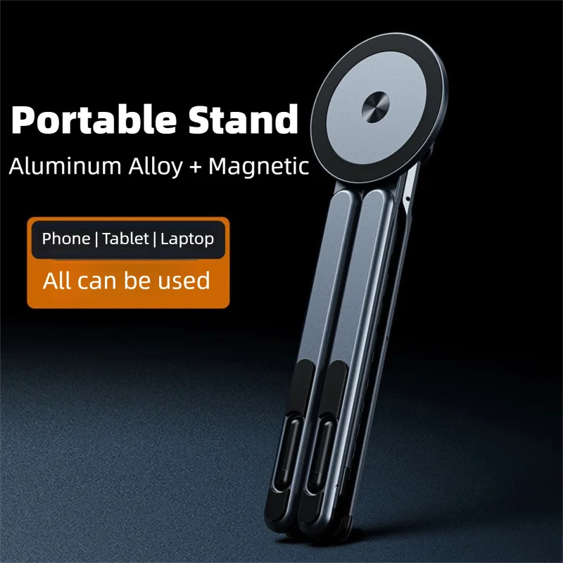 Portable Foldable Tablet Stand Adjustable Notebook Laptop Cooling Bracket Magnetic Mobile Phone Tripod Callphone Selfie Stick