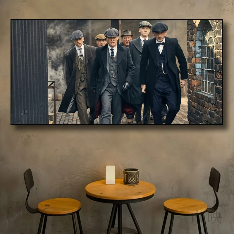 Vintage Art Deco Classic Movie Poster,Frameless Canvas Wall Art Print for Home Office,Living Room,Bedroom,Gangster Film Wall Art
