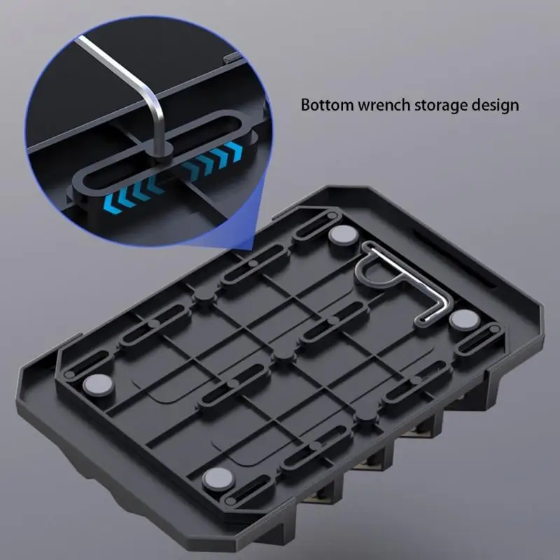 462E Vertical Multi Layer ABS Desktop Notebook Organiser Holder Rack Slip Proof Base
