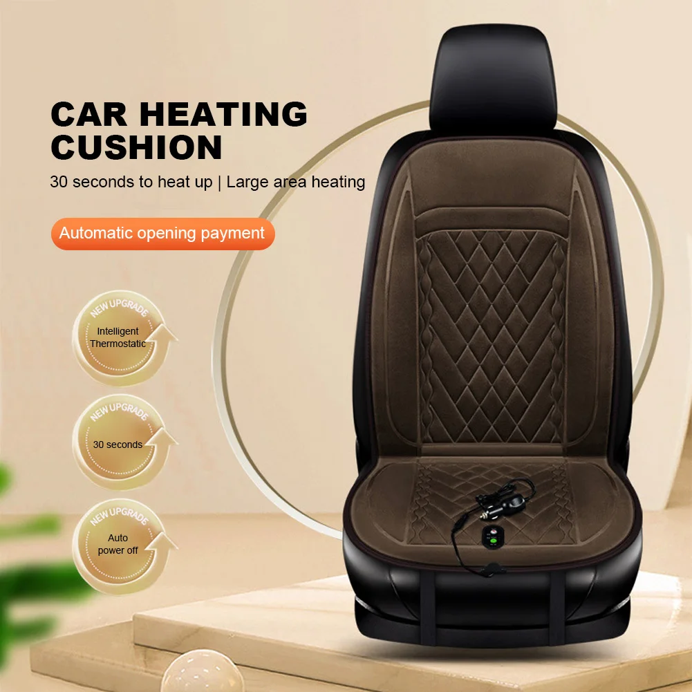 12-24V Universal Heated Car Seat Cover Fast Car Seat Heater Household  Heated Car Seat Protector 30W Seat Heating Cover Cushion