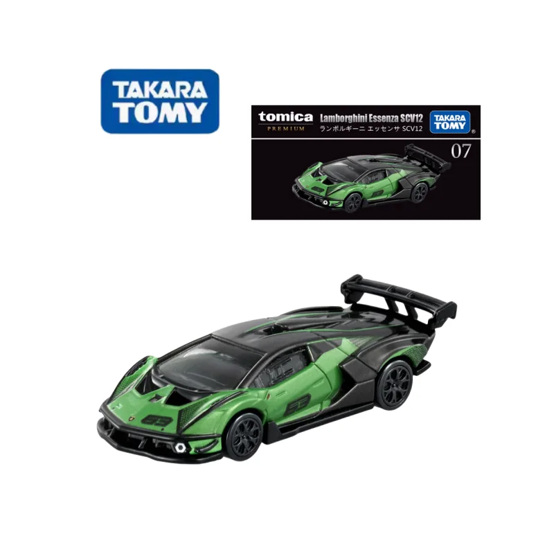 Takara tomy carro de simulação de liga, caixa preta tp07 lamborghini scv12, carro esportivo, brinquedo para meninos, presente de feriado infantil