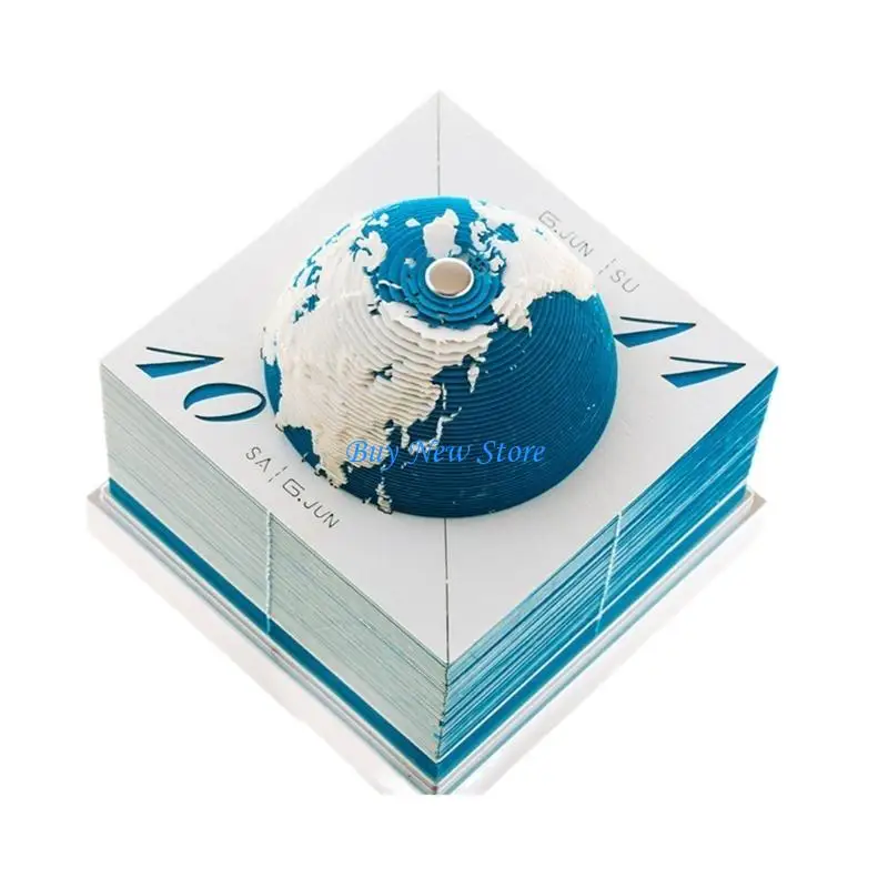 

20CE 2024 Paperwill Earth Paper Carving Calendar Earth Model Art Memo Gifts