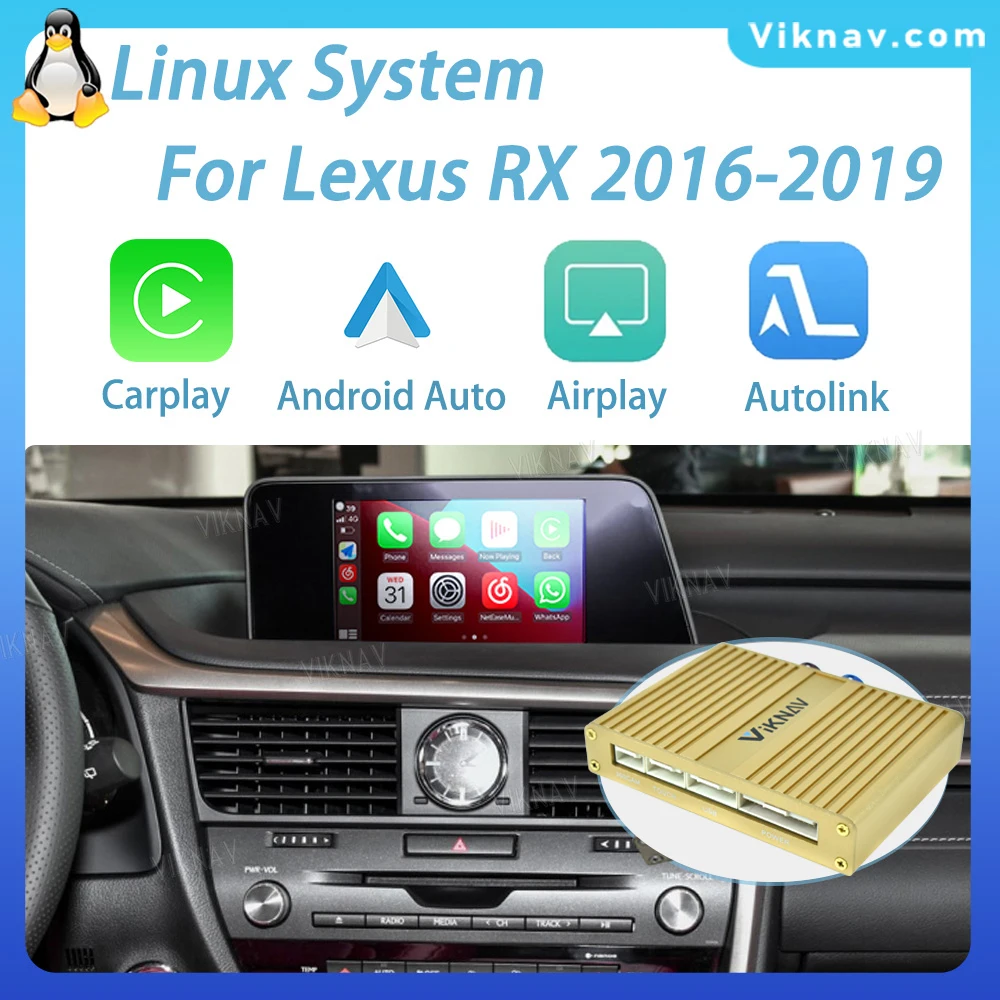 

Интерфейсная коробка Viknav Linux, 8-дюймовый экран для Lexus RX 2016-2019, беспроводной Apple CarPlay, Android Auto, поддержка только оригинального автомобиля