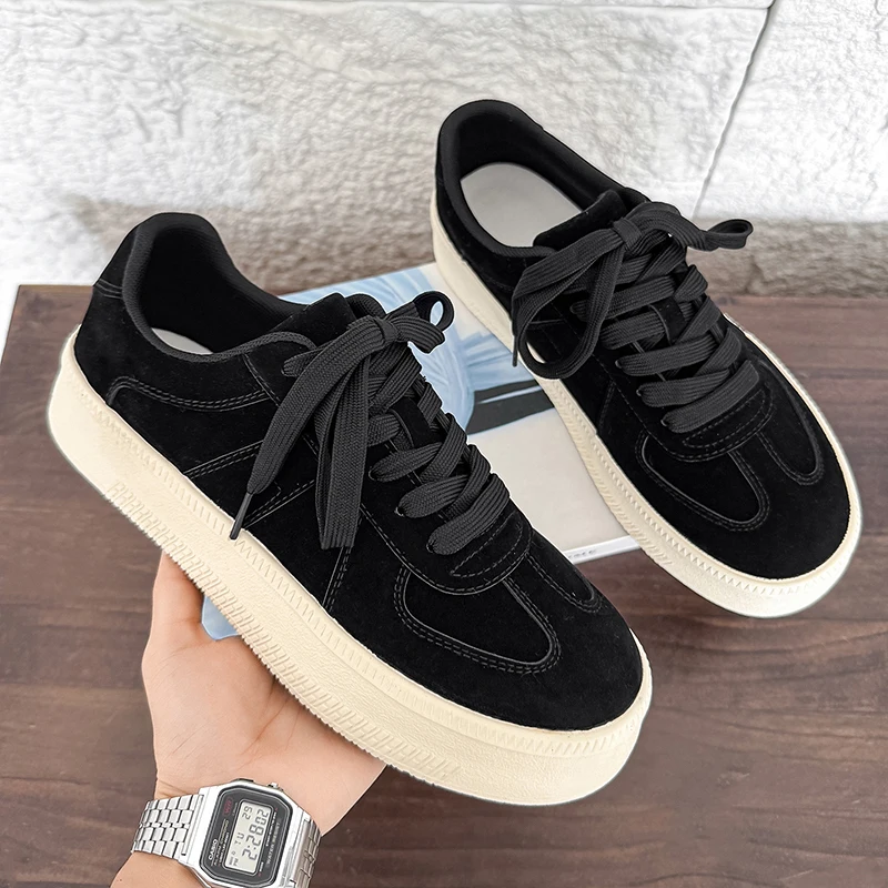 

Модная мужская кожаная повседневная обувь, дышащая обувь на плоской подошве со шнуровкой, роскошные брендовые мужские черные прогулочные кроссовки, мужские туфли на плоской подошве