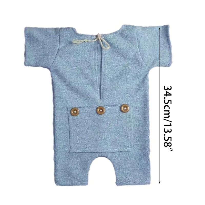 Baby Photo Clothes Short Sleeved Romper Newborn Photo Props OnePiece Jumpsuit Photo Costume Skin-Friendly Infant Outfit