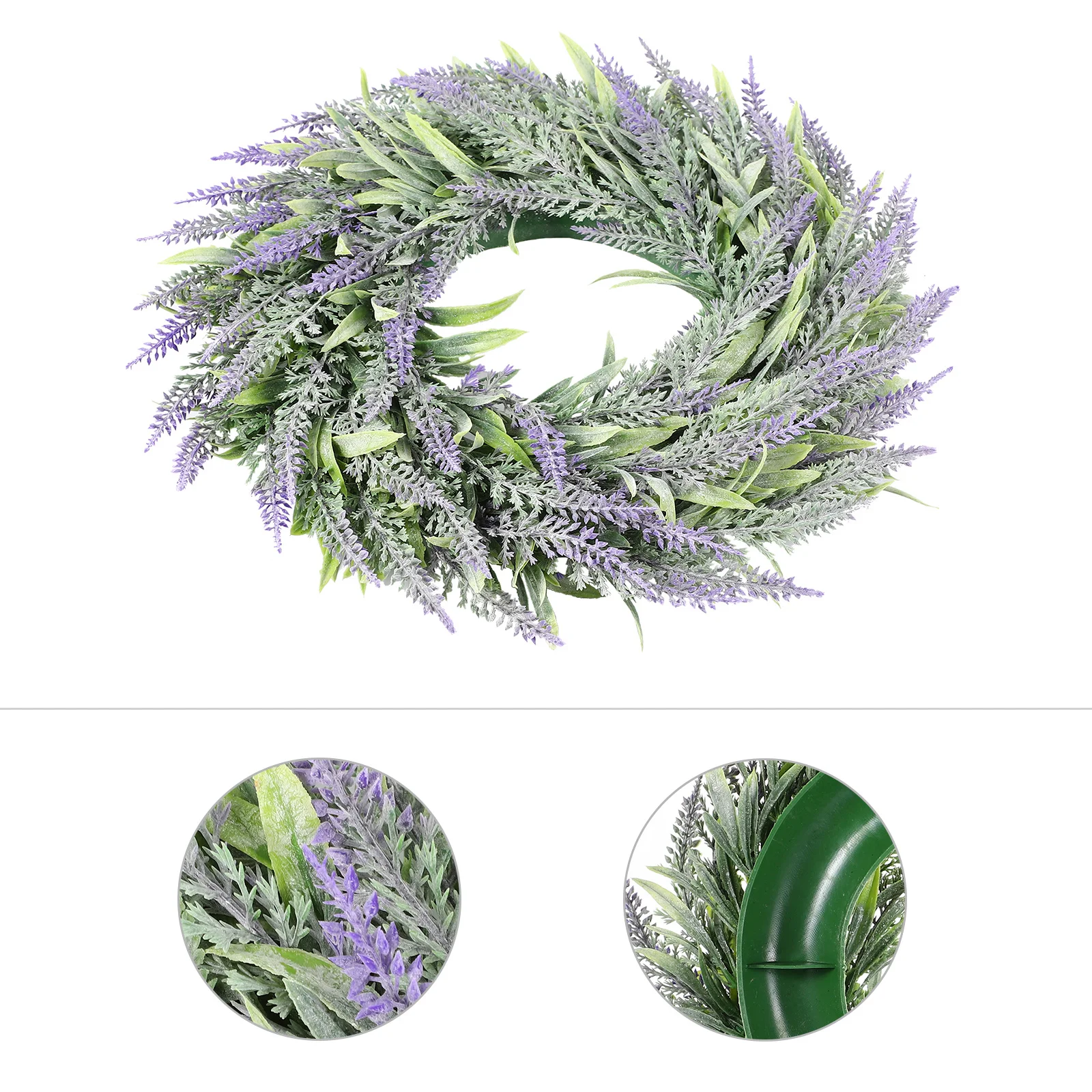 

1Pcs Simulation Flower Wreath Environmentally Friendly Lavender Pendant for Wall Tree Decor Party Home Festival Hanging Decor