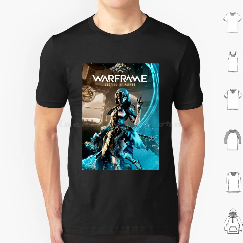 Warframe Game Logo T Shirt Cotton Men Women DIY Print Warframe Video Game Tenno Gaming Gamer Lotus Excalibur Game Ivara Ash