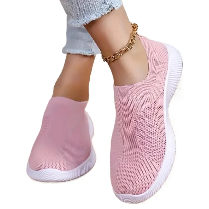 Nouvelles femmes plat sans lacet Chaussures blanches Femme léger blanc baskets été automne Chaussures décontractées Femme Basket Chaussures plates