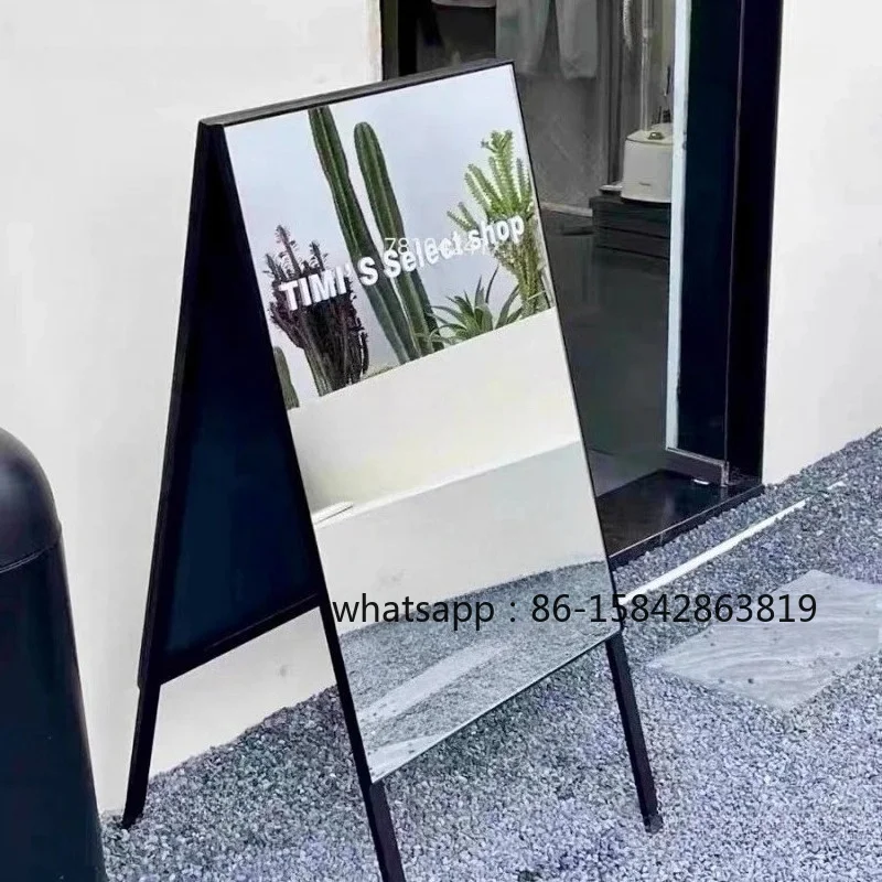 Outdoor Photography Mirror Floor To Ceiling Display Board Entrance Sign Advertising Board Mirror