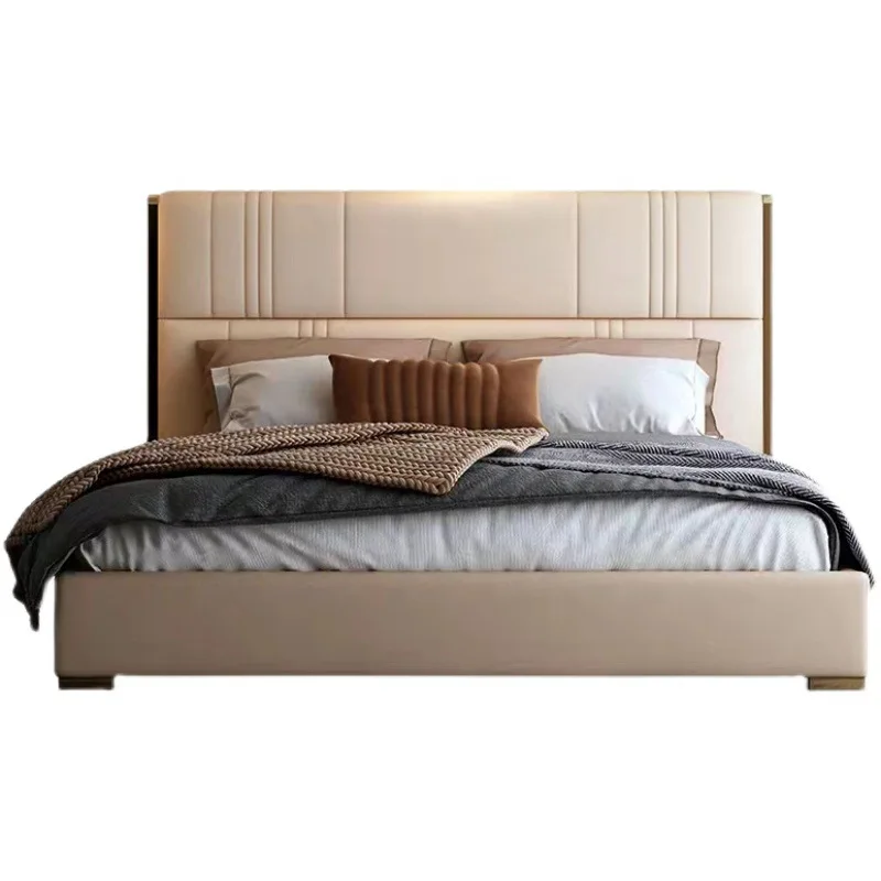 

Light luxury, Italian, genuine leather, master bedroom, large flat, luxury, high-end