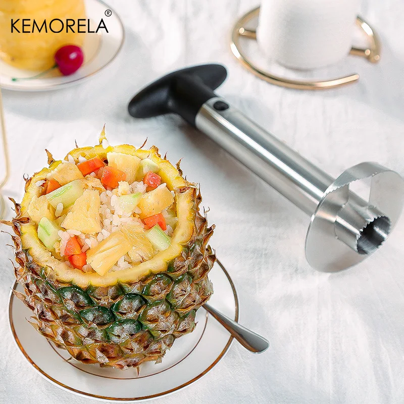 KEMORELA Stainless Steel Easy To Use Pineapple Peeler Accessories Pineapple Slicers Fruit Knife Cutter Corer Slicer Kitchen Tool