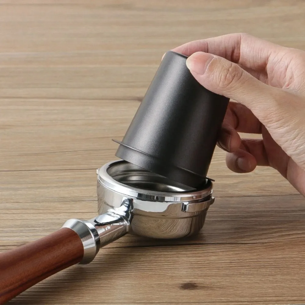 Wear-Resistant Stainless Steel Coffee Dosing Cup Sniffing Mug for Espresso Machine Compatible with 58/53/51mm Portafilter