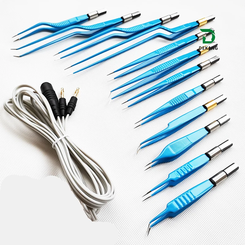 Bipolar Electrocoagulation Tweezers High-Frequency Electroknife Compatible With Spring Electric Coagulator Connection Wire Force