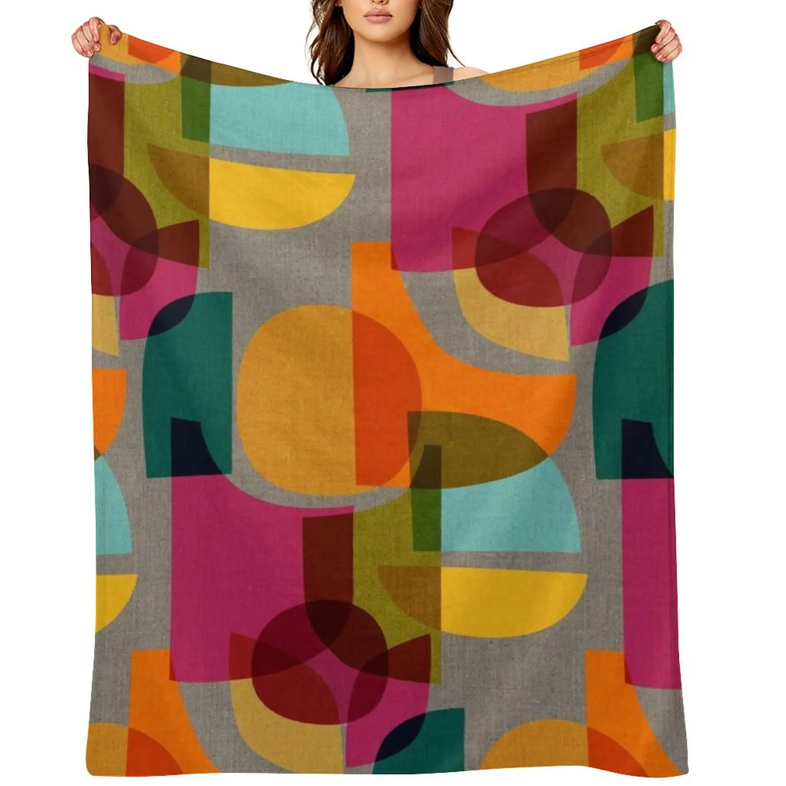 

Mid Century Kaleidoscope Throw Blanket Polar valentine gift ideas Giant Sofa Retros Blankets