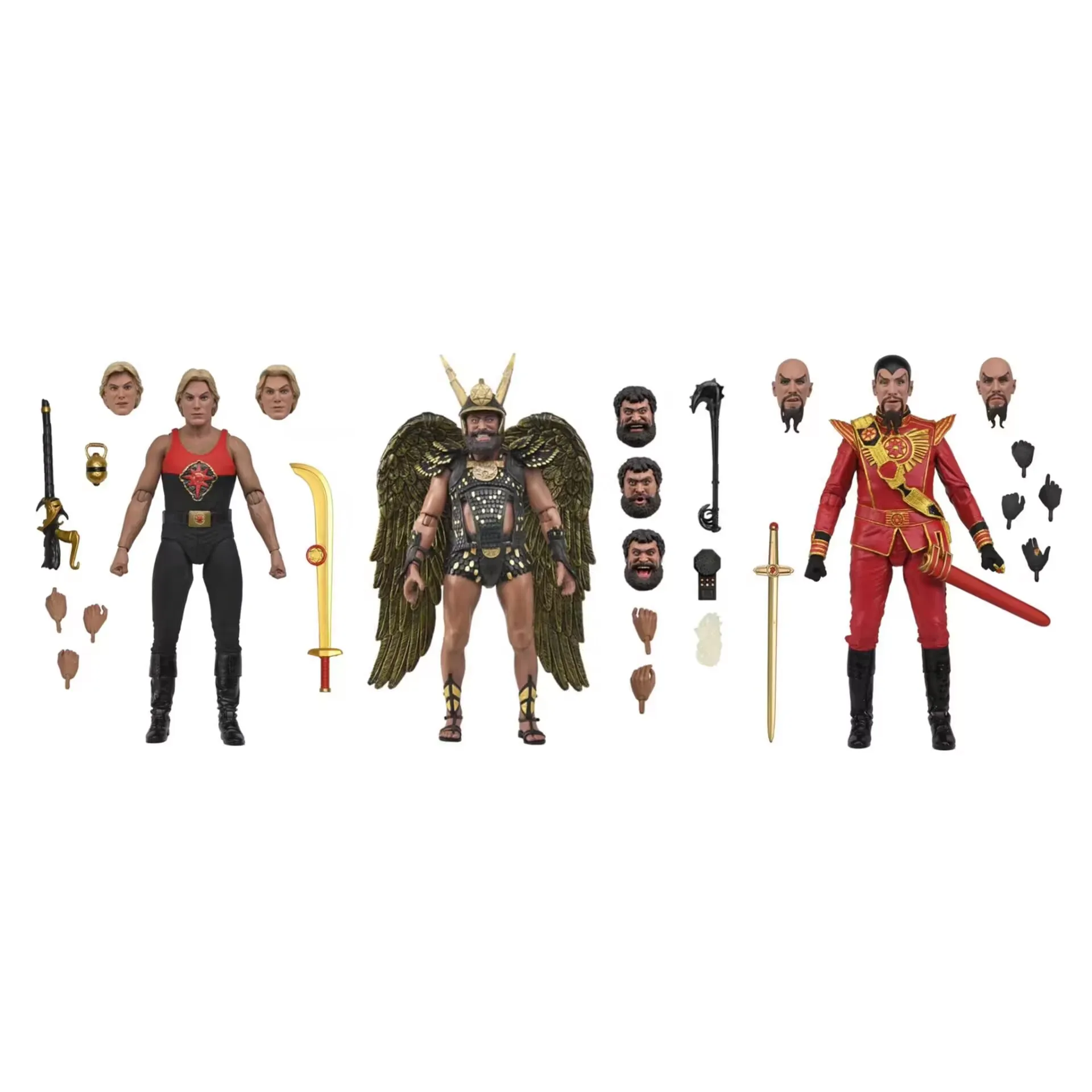 NECA Defenders of the Earth Series Flash Gordon Prince Vultan Ming 7 "figura de acción