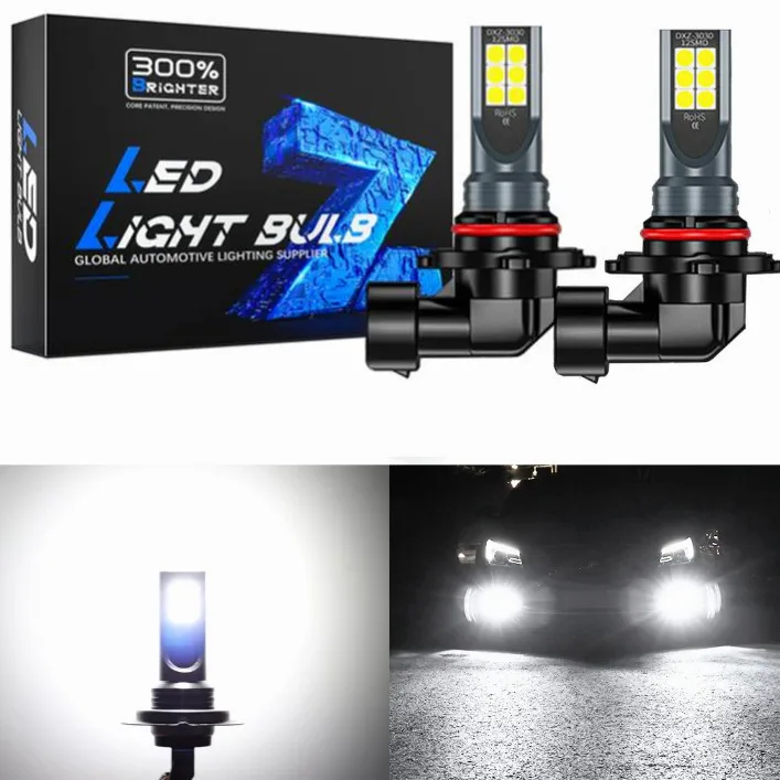 2Pcs H8 H11LED Bulb H1 H3 H4 H7 9005 9006 Led Lamp Bright Car Fog Lights Day Driving Running Light 12V 6500K White Car Lights