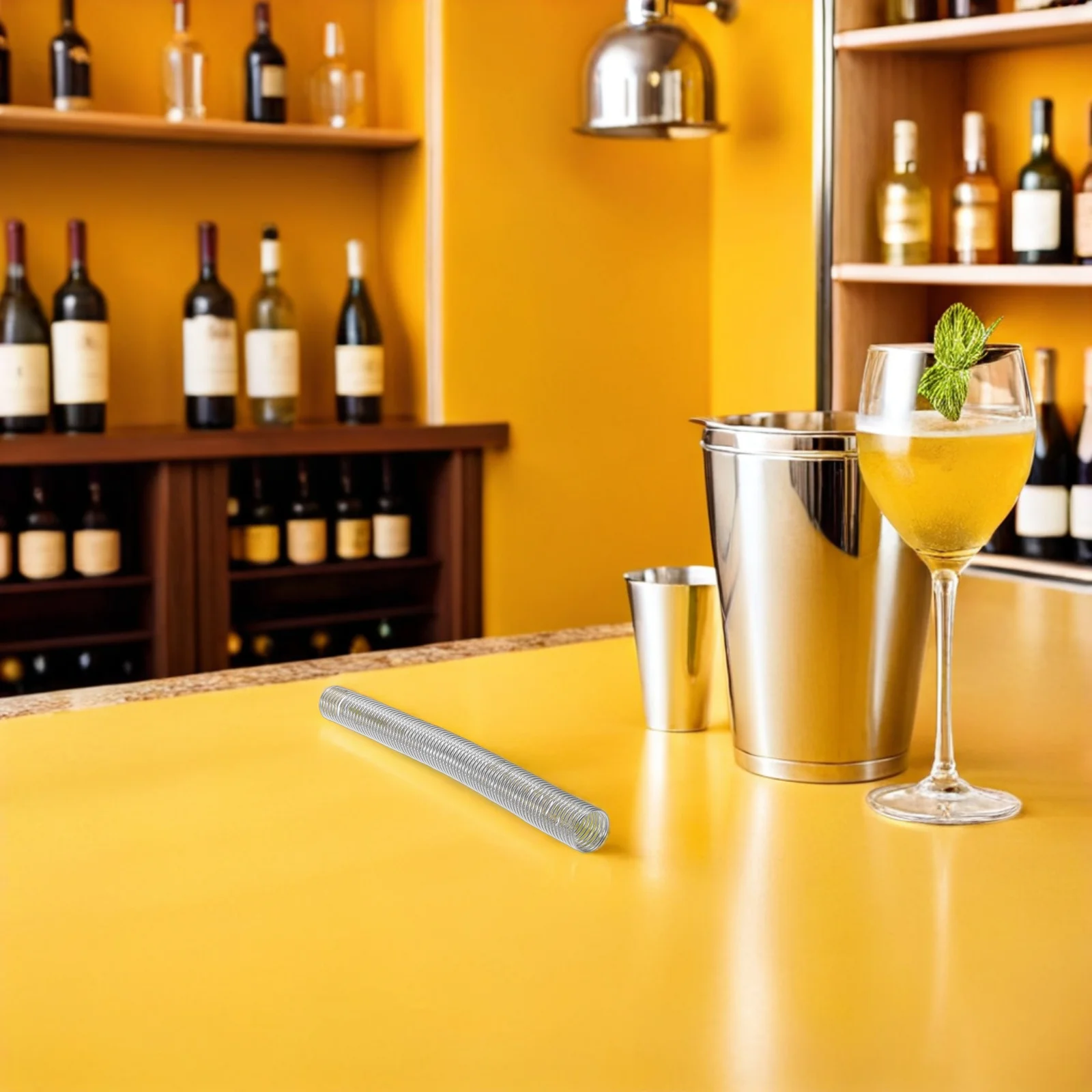 

Bar Cocktail Strainer Spring Stainless Steel Bartending Tool Replacement Food Spring for Whiskey Sour Mixing Egg White Frothing