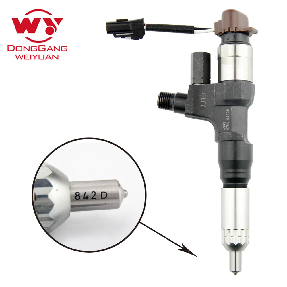 

4pcs/lot injector 095000-6593 Common rail fuel injector For Denso Suit for Nozzle DLLLA155P842 For Valve type 1 211 813