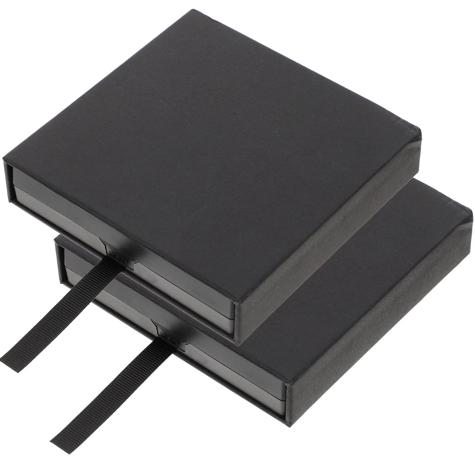 

2Pcs Floating Box Jewelry ganizer Case Storage Small Earrings Black Film Sealed Lightweight Travel Jewelry Box