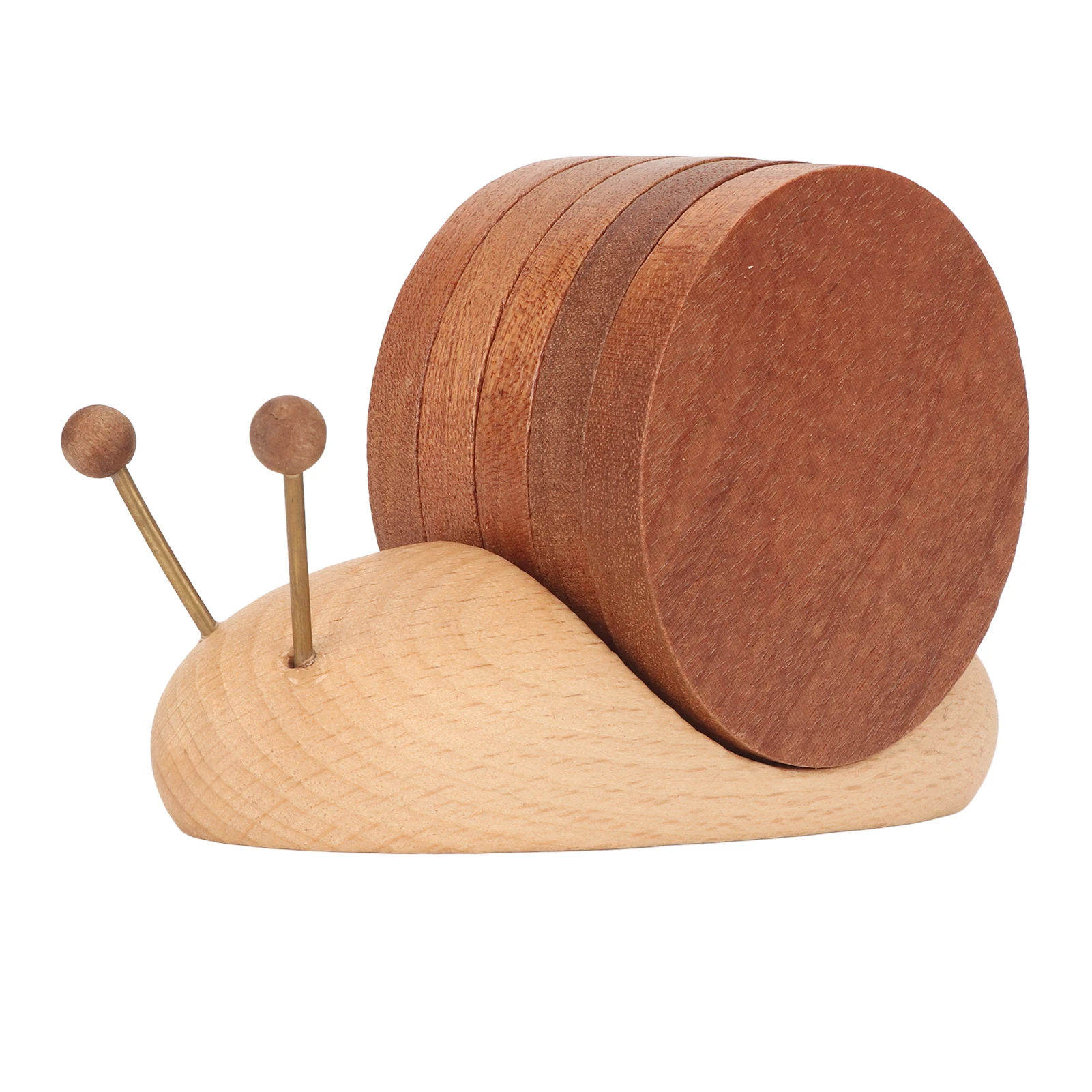 

Snail Coaster Set With Magnet Cute Exquisite Eco Friendly Wood Drink Coasters For Home Restaurant