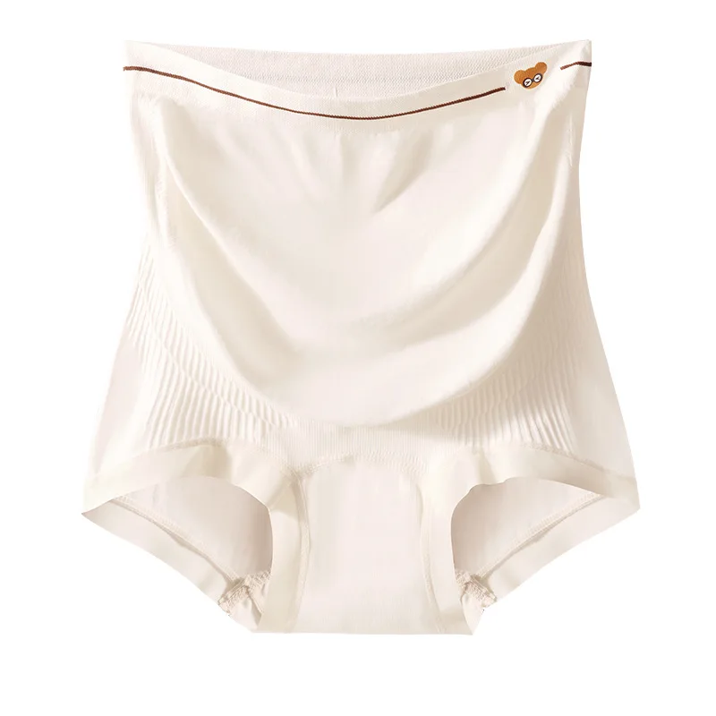 High-Waisted Maternity Briefs for Mid-to-Late Pregnancy 100% Cotton, Extended Crotch Length Seamless, Belly-Supporting Design