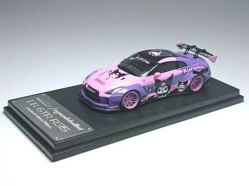 

Коллекционная модель автомобиля Model Collect MC 1:64 LB GT GTR R35 Purple LBWK, литая под давлением, из серии Top Diecast