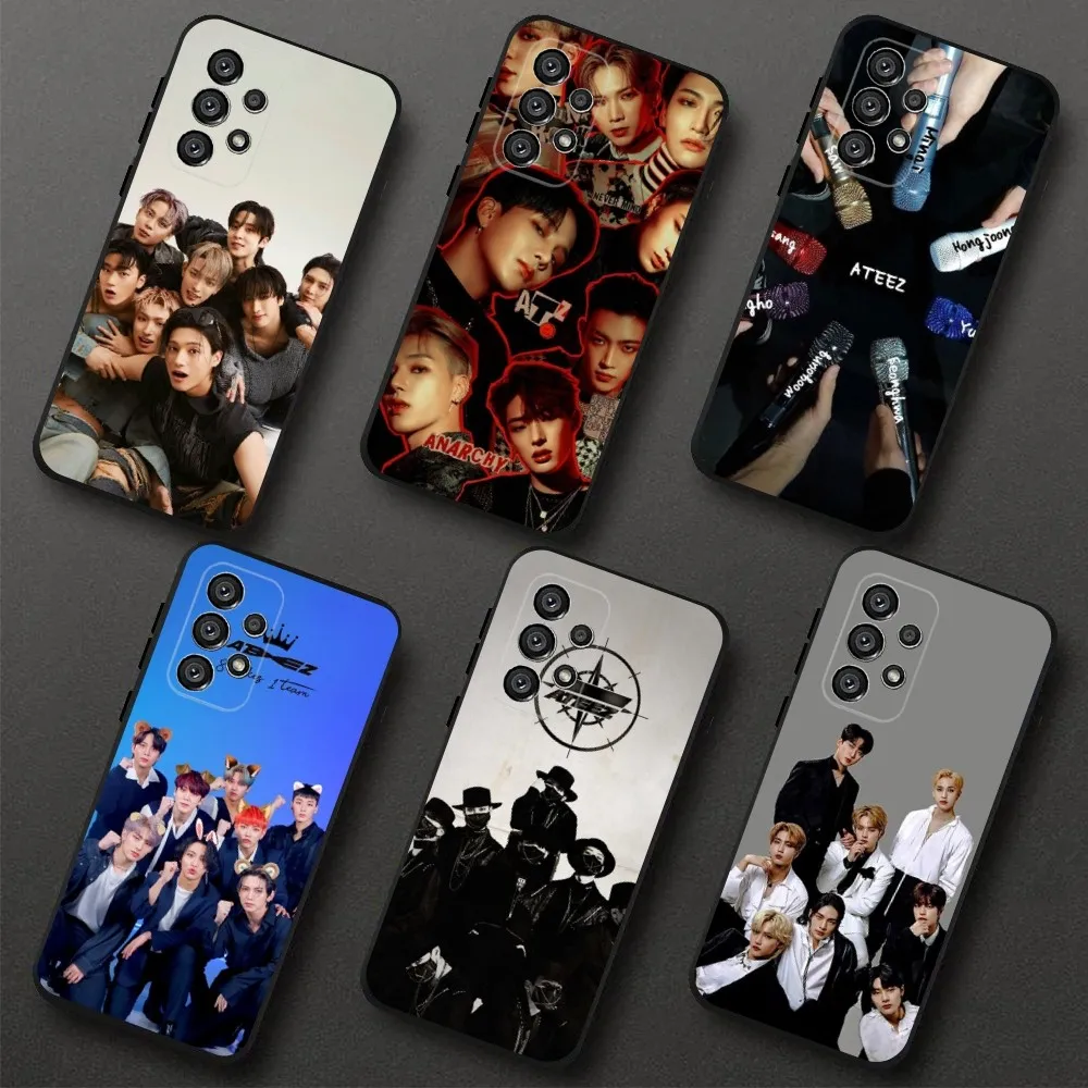 

KPOP A-ATEEZ Phone Case For Samsung Galaxy A20,A21s,A22,A31,A32,A52,A53,A72,73,A80,A91 Soft Black Cover