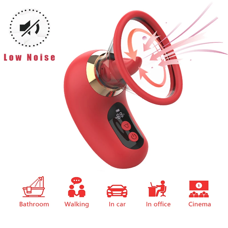 5IN1 Tongue Licking Vibrator with Sucking Vibrating APP Control Clitoris Sucker Nipple Massager Adult Sex Toys for Women Couple view 6