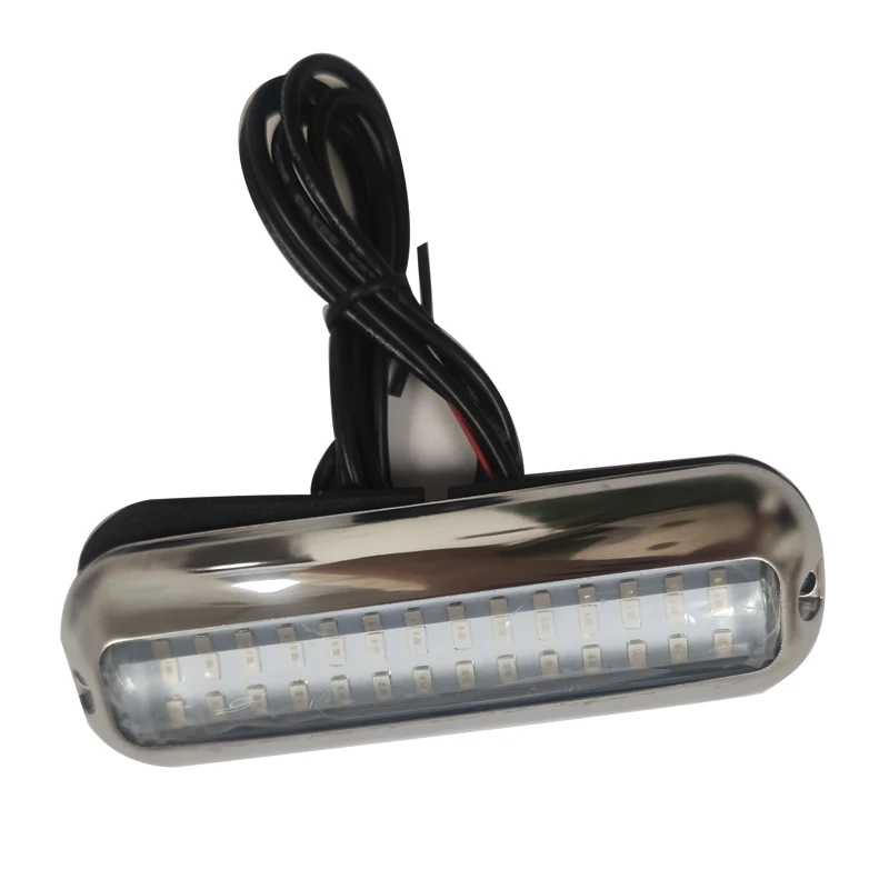 Luz LED subacuática, iluminación de fondo marino de acero inoxidable, impermeable, 10-30V, para barco y Yate