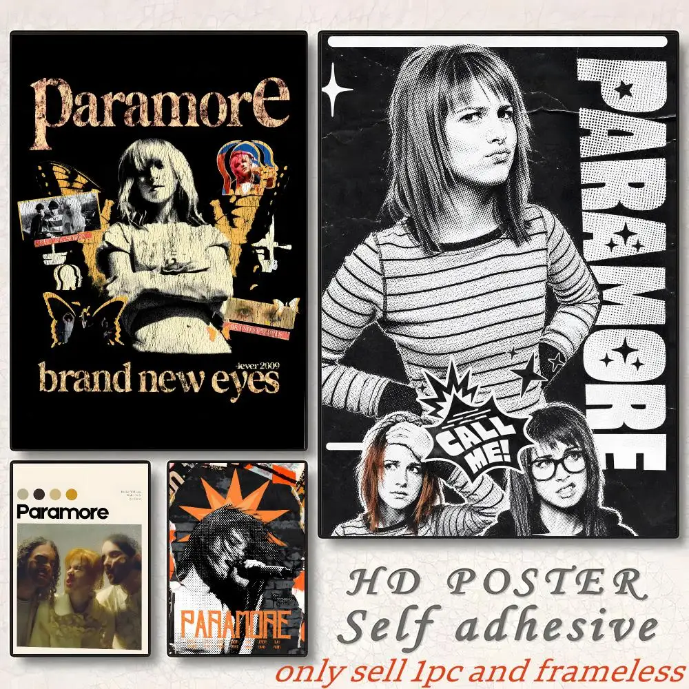 Rock Music P-Paramore Band Poster Art painting with prints Home bedroom bar Outdoor places living room decoration gift