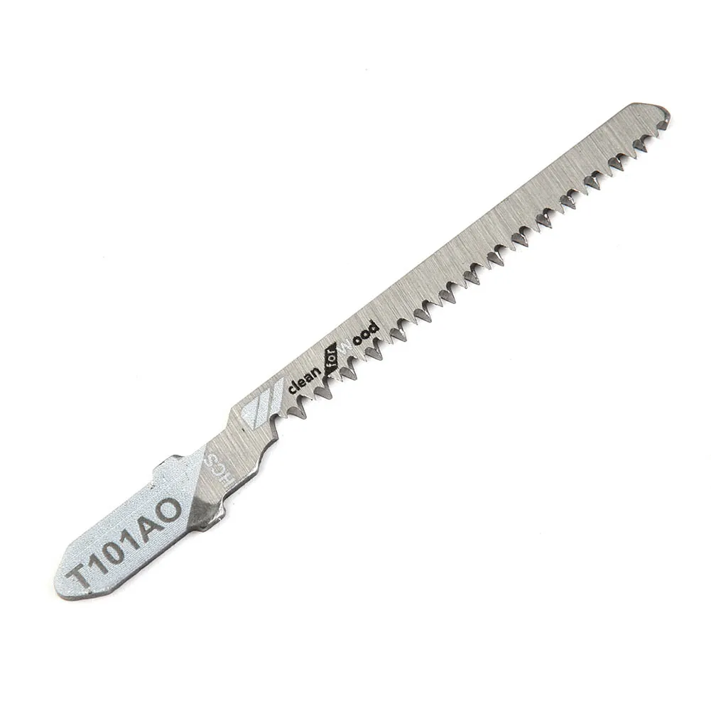 5pcs 82mm T101AO HCS Steel T-Shank Jigsaw Blades Curve Cutting Tool Reolacement For Cutting Wood Plastic Tool Accessories