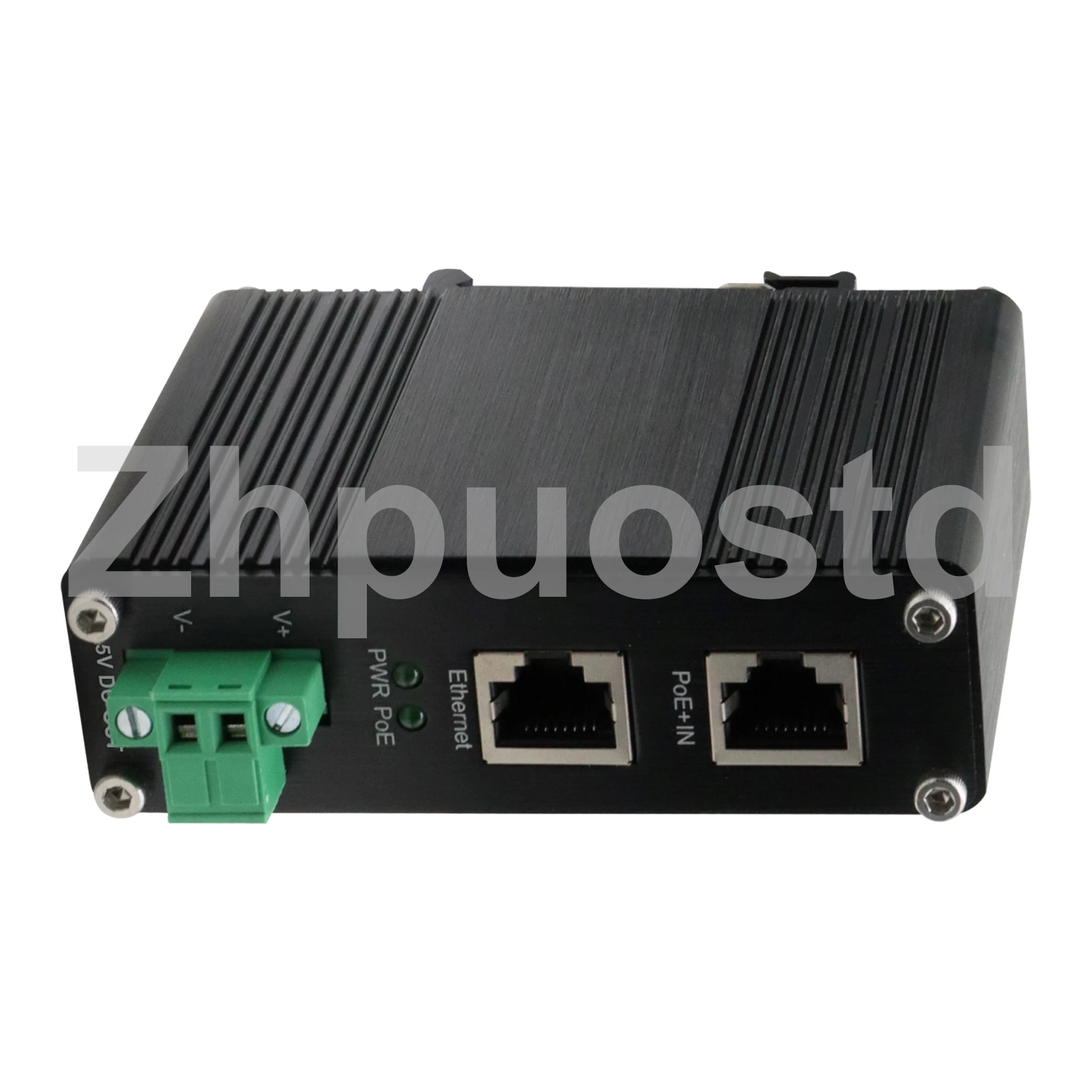 Mini divisor PoE Gigabit Ethernet Industrial IEEE802.3af/at/bt entrada de 5 VCC y salida de 20 W 5 VCC, carril Din y montado en la pared